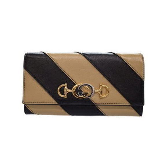 Gucci Zumi Leather Continental Wallet Bifold Long - Picture 1 of 5